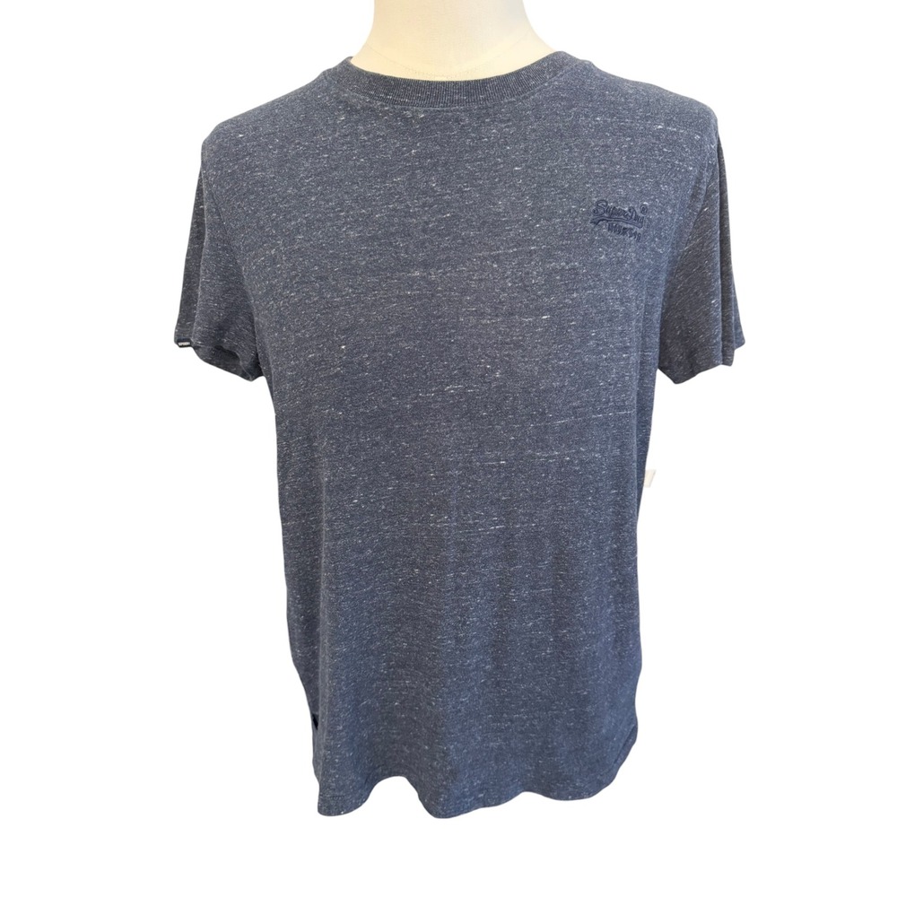 Superdry Mens Orange Label Organic Cotton T-Shirt Navy Blue Marl M1011245A M
